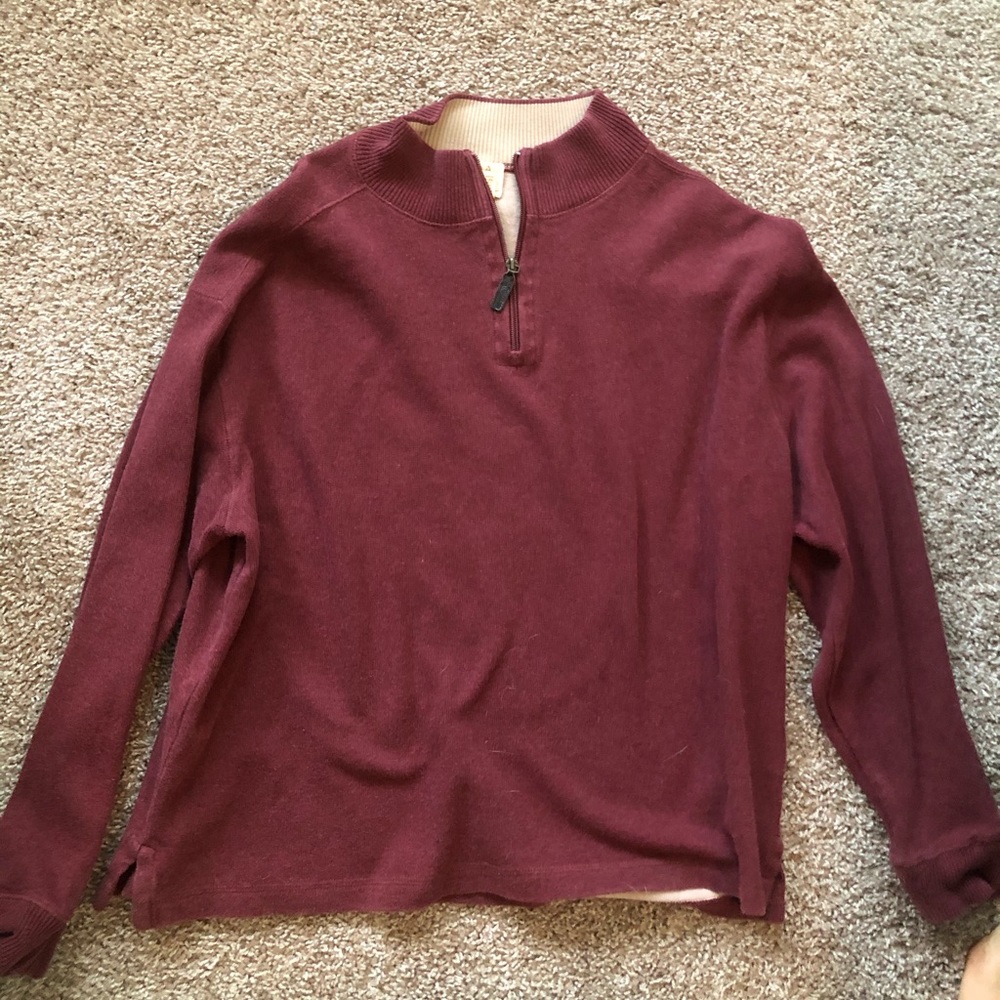 Jos A Banks maroon quarter zip